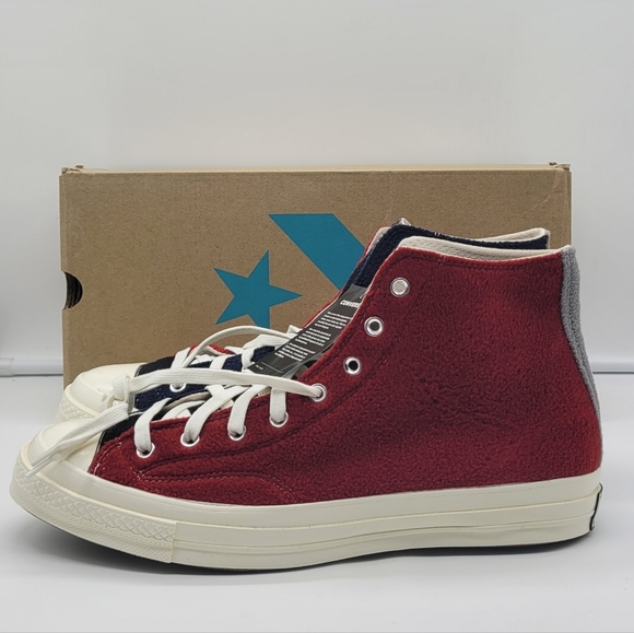 Converse Shoes | New Converse Renew CT70 Upcycled Fleece High | Color: Blue/Red | Size: 10.5 | Marsbrosstien's Closet